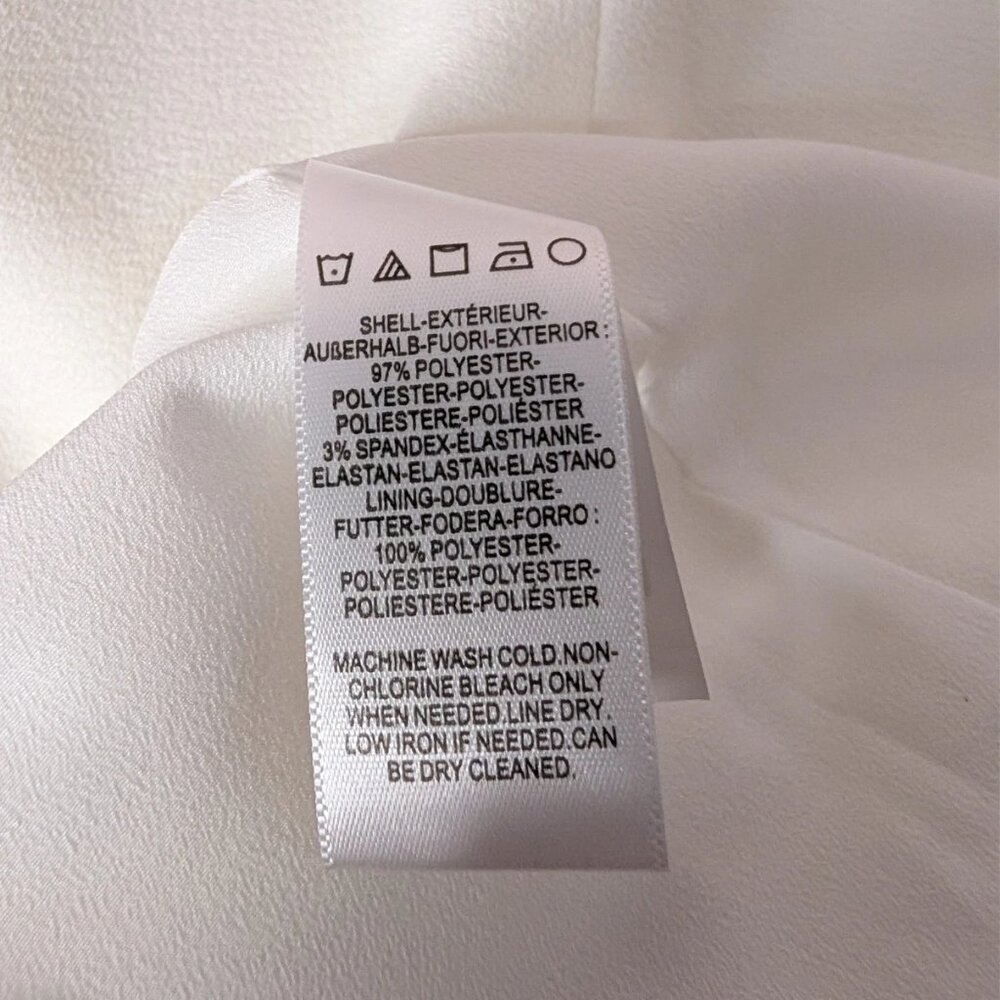 (NWT) Dress The Population Womens Off The Shoulder Dress M Off White Ivory NEW - Picture 12 of 14